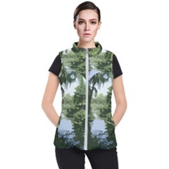 Away From The City Cutout Painted Women s Puffer Vest by SeeChicago