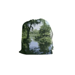 Away From The City Cutout Painted Drawstring Pouch (small) by SeeChicago