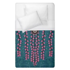 Japanese Sakura Blossoms On The Mountain Duvet Cover (single Size) by pepitasart