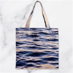 Ocean At Dusk Zipper Grocery Tote Bag by TheLazyPineapple