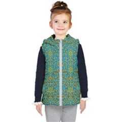 Sun In  The Soft Rainfall Nature Is Blooming Kids  Hooded Puffer Vest by pepitasart