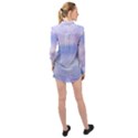Shaman Blue Long Sleeve Chiffon Shirt View2
