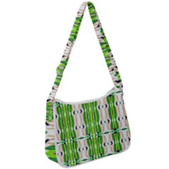 Cocoon Print Zip Up Shoulder Bag