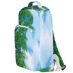 Airbrushed Sky Double Compartment Backpack by Fractalsandkaleidoscopes