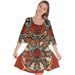 Grateful Dead Pacific Northwest Cover Velour Kimono Dress by Sapixe