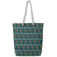 Nature Pattern Spring Green Full Print Rope Handle Tote (small) by Vaneshart