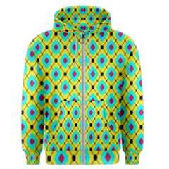 Pattern Tiles Square Design Modern Men s Zipper Hoodie by Vaneshart