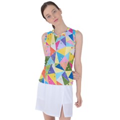 Abstract Background Colorful Women s Sleeveless Sports Top