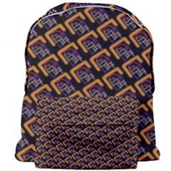 Abstract Orange Geometric Pattern Giant Full Print Backpack