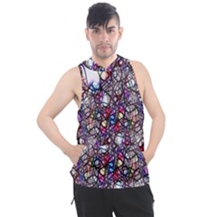 Web Network Abstract Connection Men s Sleeveless Hoodie