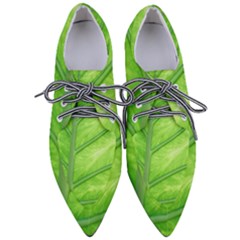 Green Bright Digital Manipulation Women s Pointed Oxford Shoes