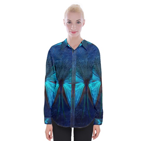 Animal Butterfly Insect Womens Long Sleeve Shirt by Vaneshart