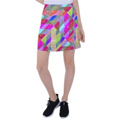 Multicolored Party Geo Design Print Tennis Skirt