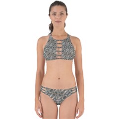 Urban Art Textured Print Pattern Perfectly Cut Out Bikini Set by dflcprintsclothing