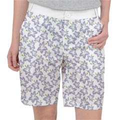 Cute Flowers - Silver Grey Pocket Shorts