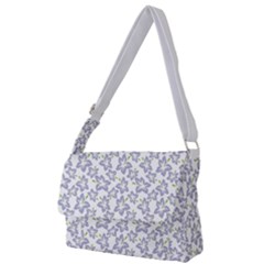 Cute Flowers - Silver Grey Full Print Messenger Bag (l) by FashionBoulevard