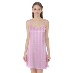 Nice Stripes - Blush Pink Satin Night Slip by FashionBoulevard