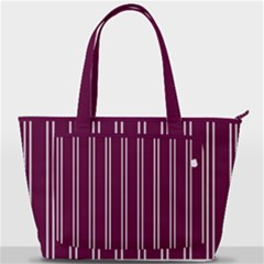 Nice Stripes - Boysenberry Purple Back Pocket Shoulder Bag 