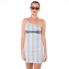 Nice Stripes - Cloudy Grey One Soulder Bodycon Dress by FashionBoulevard