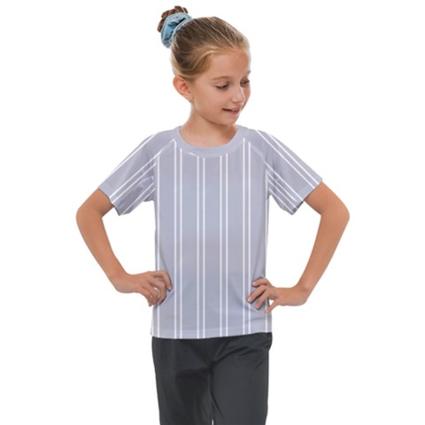 Nice Stripes - Cloudy Grey Kids  Mesh Piece Tee by FashionBoulevard