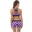 Polka Dots Black On Lavender Purple Back Web Gym Set View2