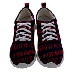 Motivational Phrase Motif Typographic Collage Pattern Women Athletic Shoes by dflcprintsclothing