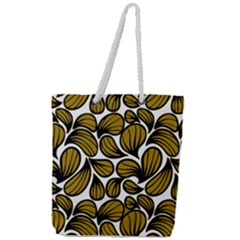 Gold Leaves Full Print Rope Handle Tote (large) by AngelsForMe