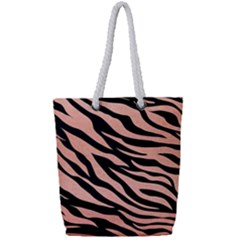 Tiger Rose Gold Full Print Rope Handle Tote (small) by AngelsForMe