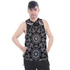 Black And White Pattern Men s Sleeveless Hoodie by Sobalvarro