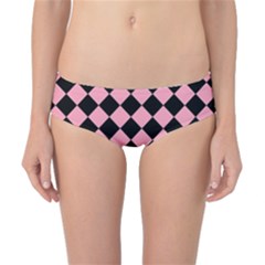 Block Fiesta Black And Flamingo Pink Classic Bikini Bottoms by FashionBoulevard