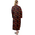 Rose Maroon Maxi Velour Kimono View2