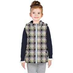 Doily Only Pattern Kids  Hooded Puffer Vest by snowwhitegirl