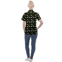 Green Elephant Pattern Women s Short Sleeve Pocket Shirt View2