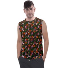 Fiola Pattern Brown Men s Regular Tank Top