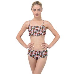 Fiola Pattern Pink Layered Top Bikini Set by snowwhitegirl