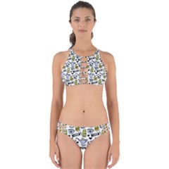 Everyday Things Pattern Perfectly Cut Out Bikini Set by Vaneshart