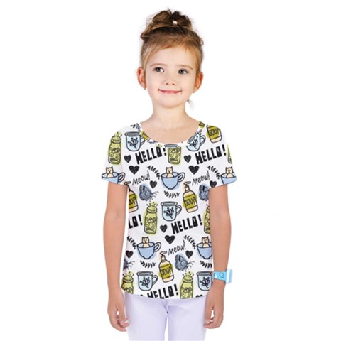 Everyday Things Pattern Kids  One Piece Tee by Vaneshart