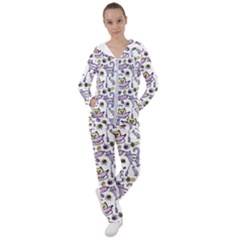 Hand Drawn Cute Cat Pattern Women s Tracksuit by Vaneshart