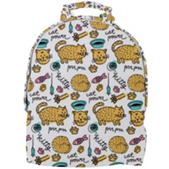 Hand Drawn Kitten Pattern With Elements Mini Full Print Backpack by Vaneshart