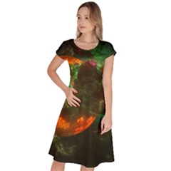 Space Cosmos Galaxy Universe Sky Classic Short Sleeve Dress