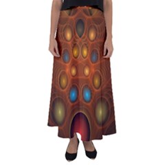 Fractal Fantasy Design Swirl Flared Maxi Skirt