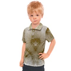 Fractal Abstract Pattern Background Kids  Polo Tee