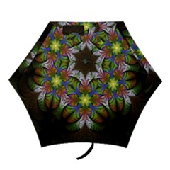 Fractal Flower Fantasy Pattern Mini Folding Umbrellas by Wegoenart