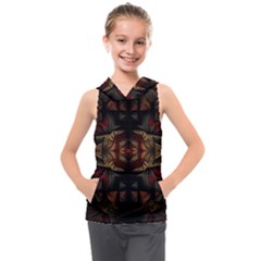 Fractal Fantasy Texture Pattern Kids  Sleeveless Hoodie