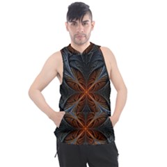 Art Abstract Fractal Pattern Men s Sleeveless Hoodie