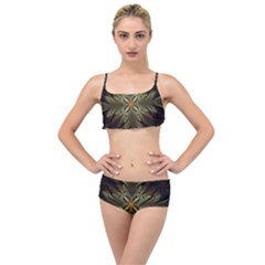 Fractal Art Abstract Pattern Layered Top Bikini Set by Wegoenart