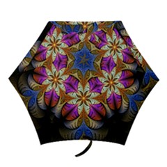 Fractal Flower Fantasy Pattern Mini Folding Umbrellas by Wegoenart