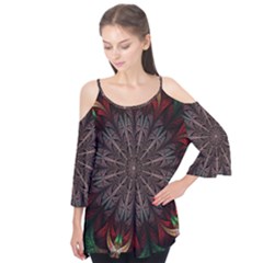 Fractal Flower Fantasy Floral Flutter Tees