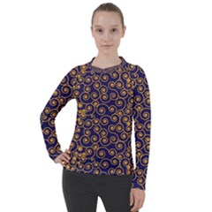 Spiral Pattern Texture Fractal Women s Pique Long Sleeve Tee