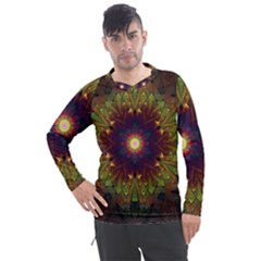 Art Abstract Fractal Pattern Men s Pique Long Sleeve Tee